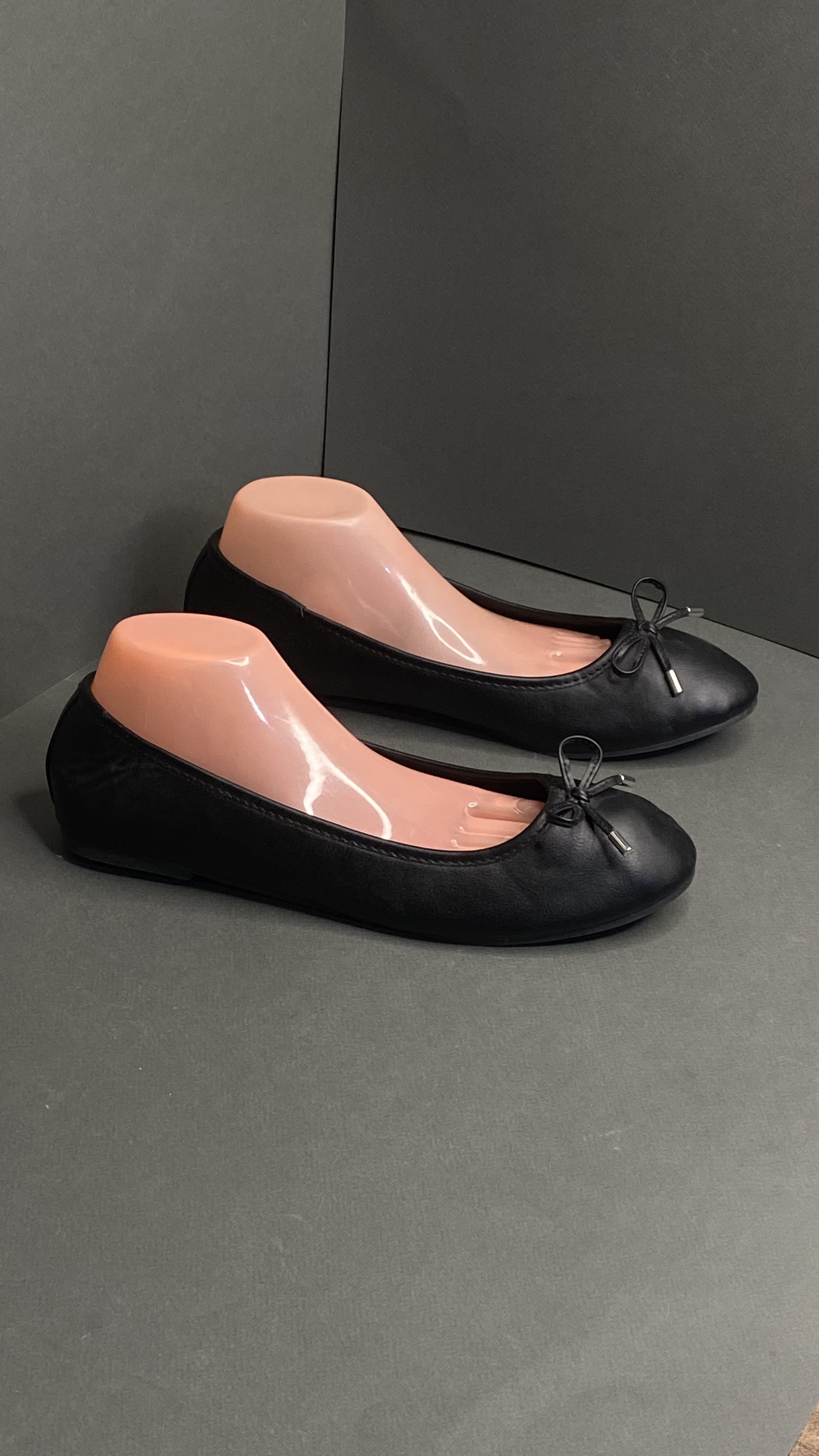 کفش عروسکی فول مشکی رویه پاپیون انگلیسی