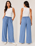 شلوار جین کاغذی نرم و خنک تابستانی wide leg